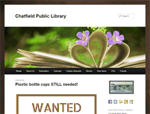 Tablet Screenshot of chatfieldpubliclibrary.org
